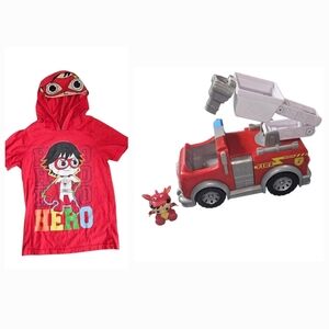 Ryan's World Shirt 7 Figure Firetruck Toy